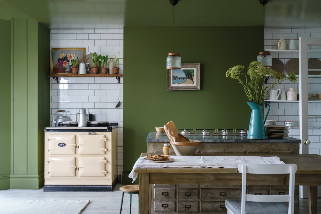 FARROW&BALL No.298 Bancha / リノベーションでリラックスした空間を手に入れたいならグリーン インテリア!