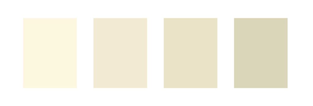 トラディショナルニュートラル：No.2004 Slipper Satin / No.1 Lime White / No.3 Off-White / No.4 Old White